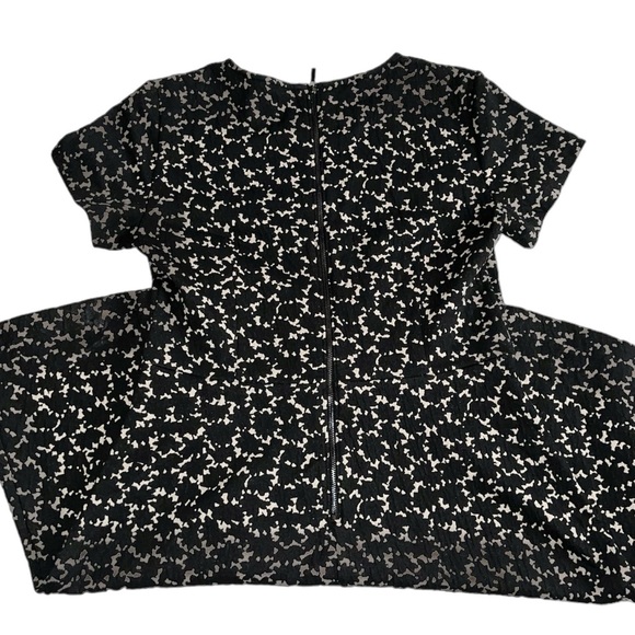 LOFT Beige & Black Pattern Dress Sz 4 - Picture 6 of 13